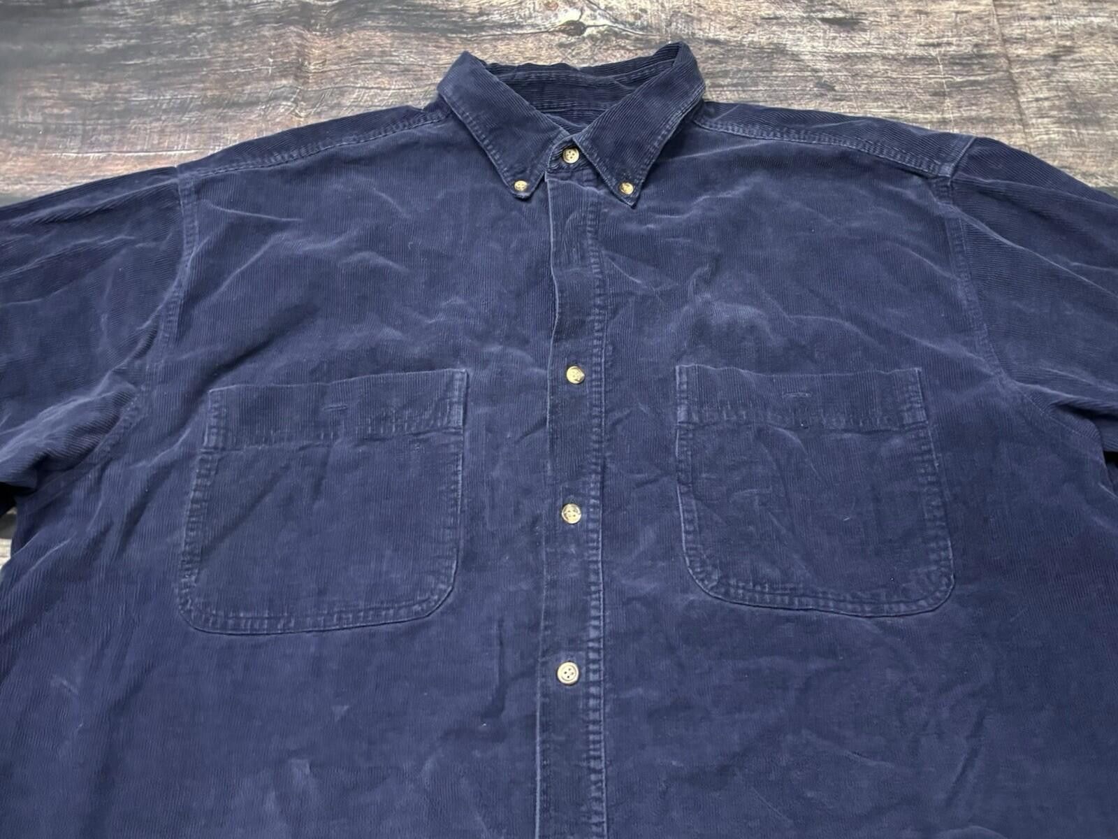 Northwest Territory VTG Northwest Territory Shirt Mens 2XL Corduroy Blue Cotton Size US XXL / EU 58 / 5 - 4 Thumbnail