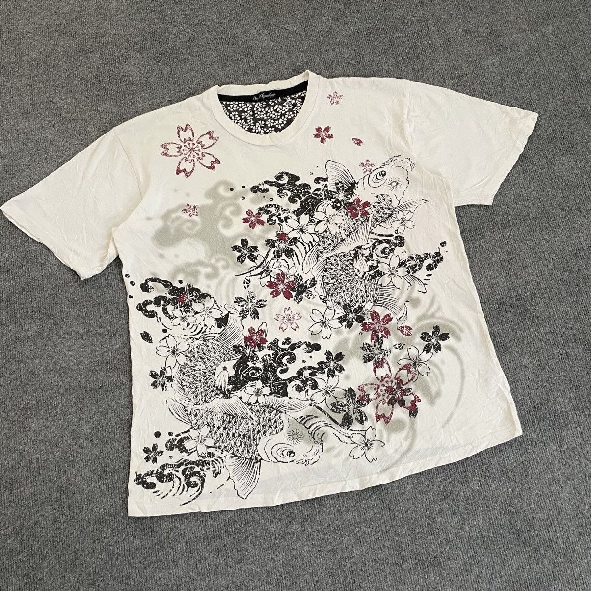 Japanese Brand Original Remak Gear Koi Fish Printed Tee Karakuri Tamashi Size US XXL / EU 58 / 5 - 2 Thumbnail