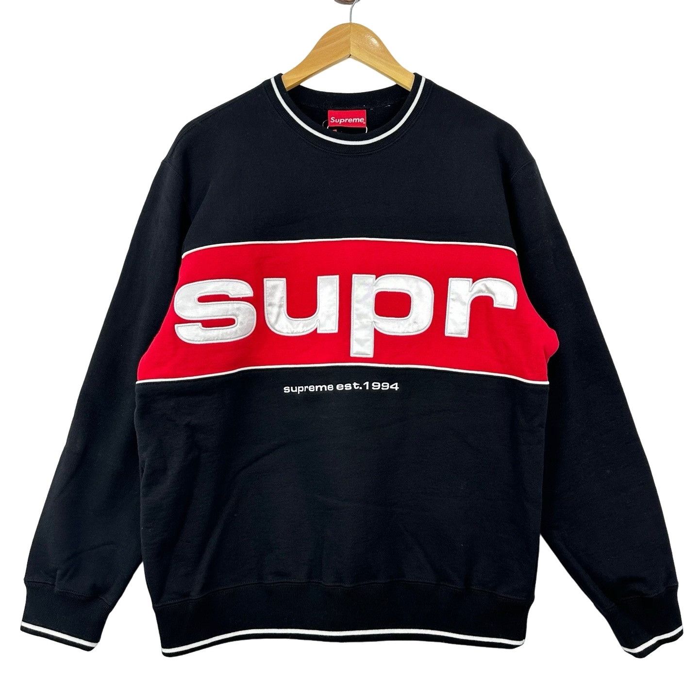 Supreme Supreme Piping Logo Crewneck Size M Size US M / EU 48-50 / 2 - 1 Thumbnail