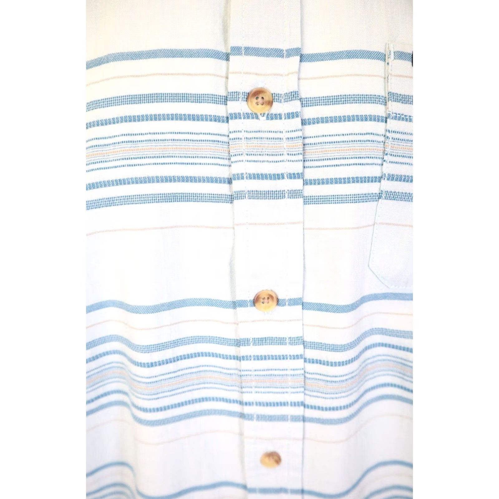O'Neill O'Neill Men's Shirt Blue Seafaring Orange Line Stripe Pocket S/S (S11) Size US L / EU 52-54 / 3 - 5 Thumbnail