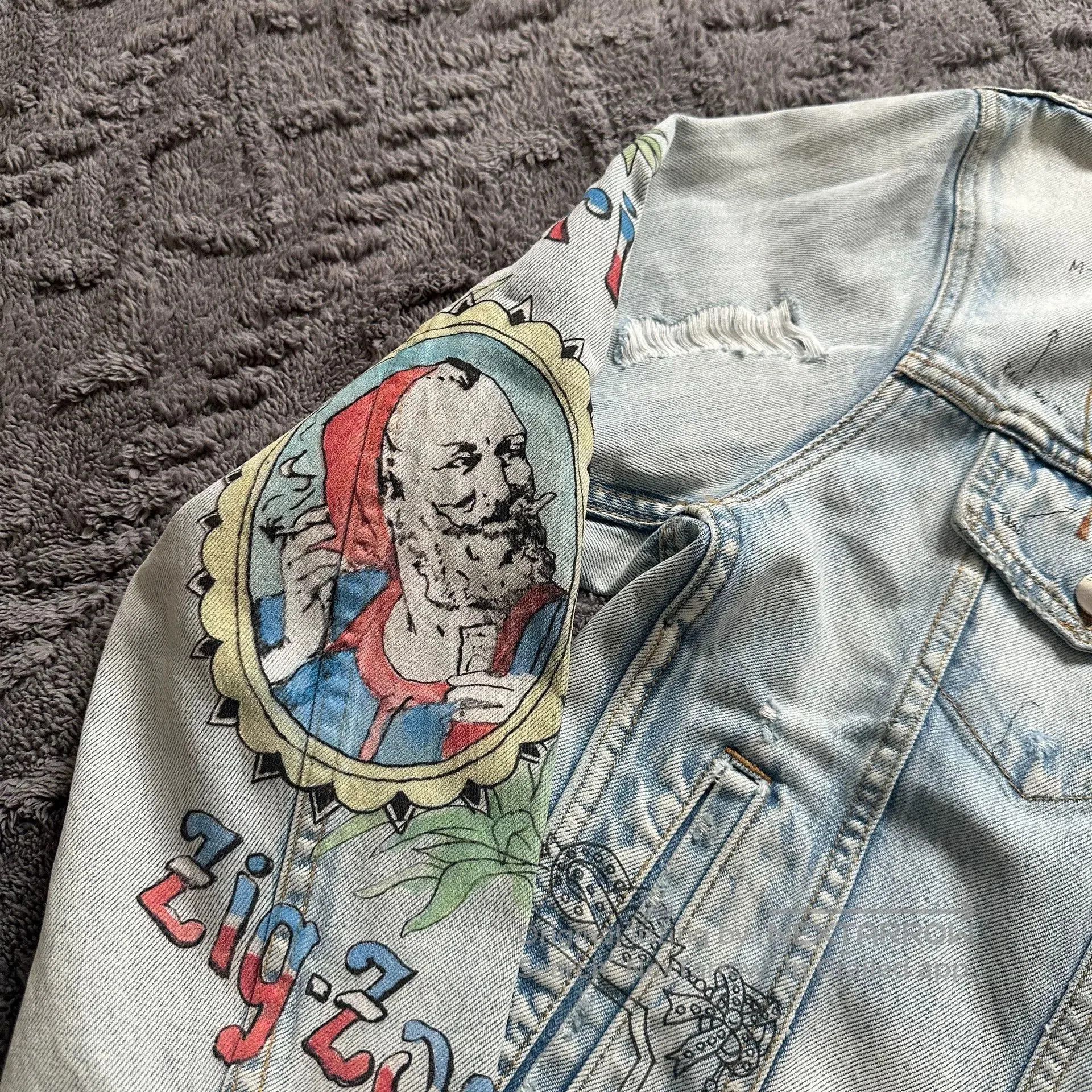 Amiri Amiri Artist Edition Graffiti Denim Jacket. Size US L / EU 52-54 / 3 - 6 Thumbnail