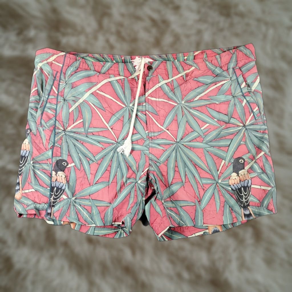 Tommy Bahama Tommy Bahama Shorts Mens 2XL Pink Tropical Beach Board Swim Trunks (Nylon/Polyester) Vintage No Size US 39 - 1 Thumbnail