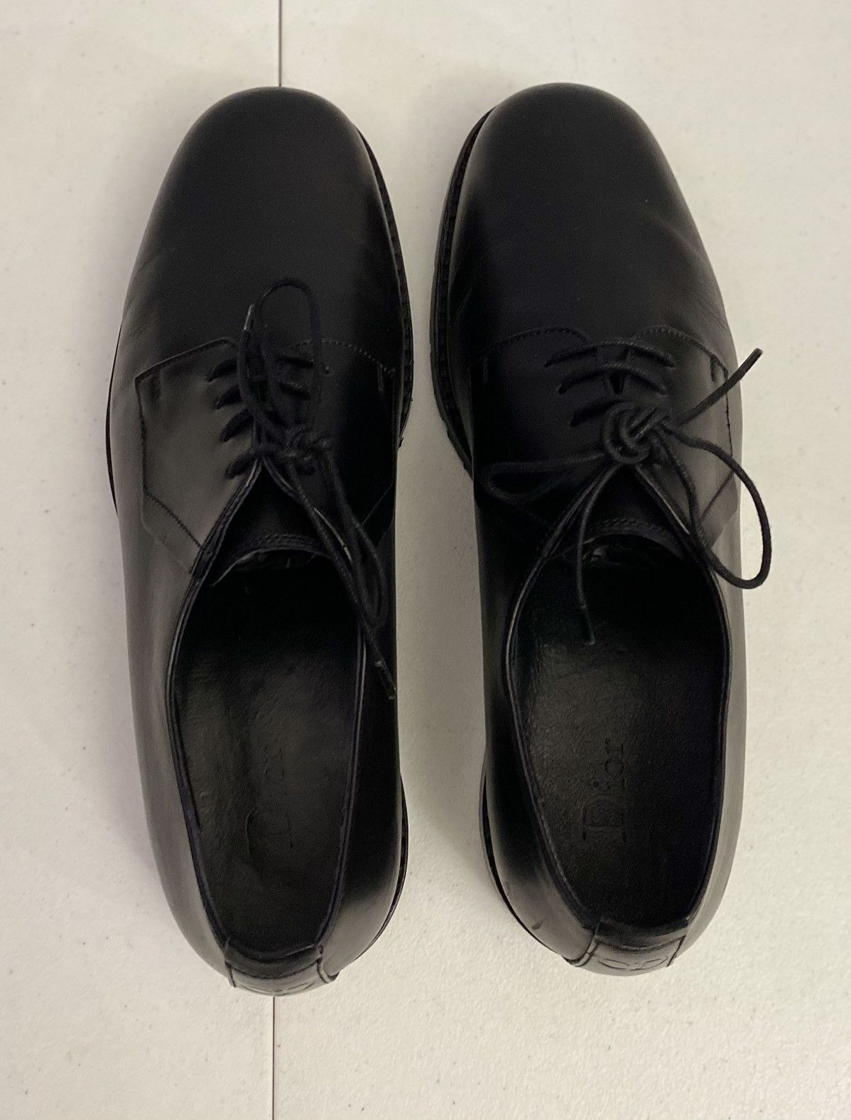 Dior Dior 🇮🇹 Black Derby Calfskin Commando Lug Sole 10 43 New Size US 10 / EU 43 - 5 Thumbnail