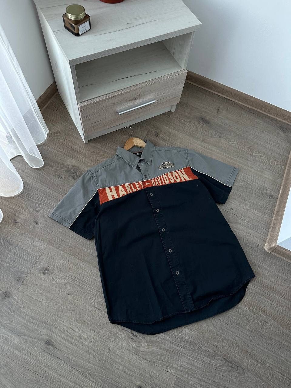 Harley Davidson × Vintage Vintage Moto Harley Davidson Centr Logo Shirt Size US L / EU 52-54 / 3 - 4 Thumbnail