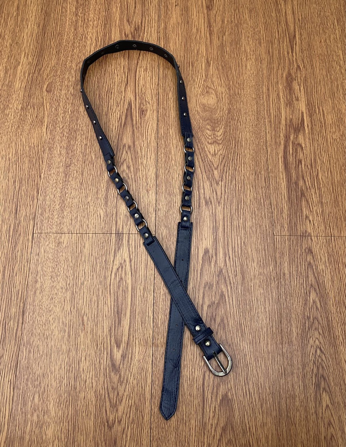 If Six Was Nine × Japanese Brand × Le Grande Bleu (L.G.B.) Shesmiss Studded chain leather belt Size ONE SIZE - 1 Thumbnail