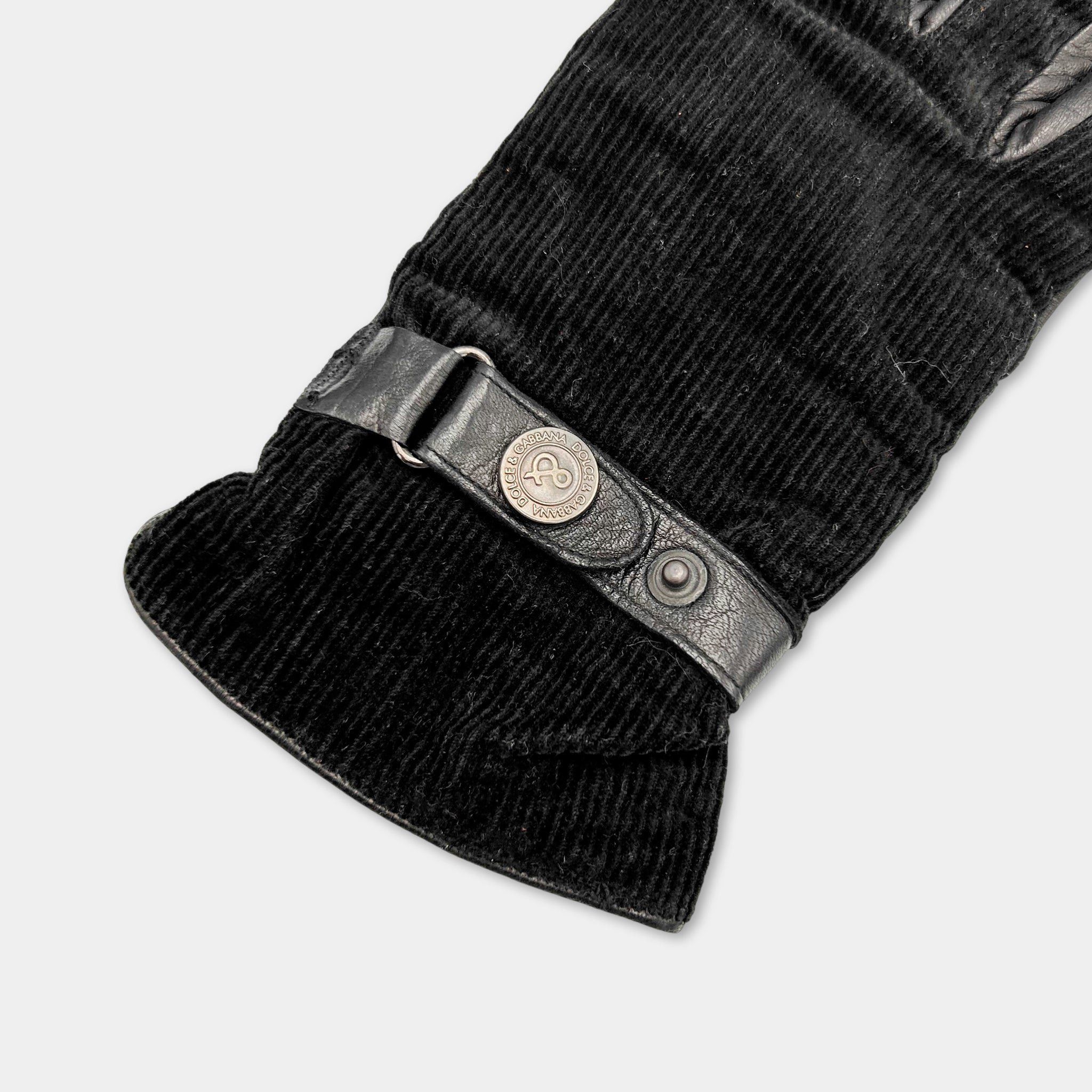 Dolce & Gabbana Dolce & Gabbana Corduroy Gloves Size ONE SIZE - 2 Thumbnail