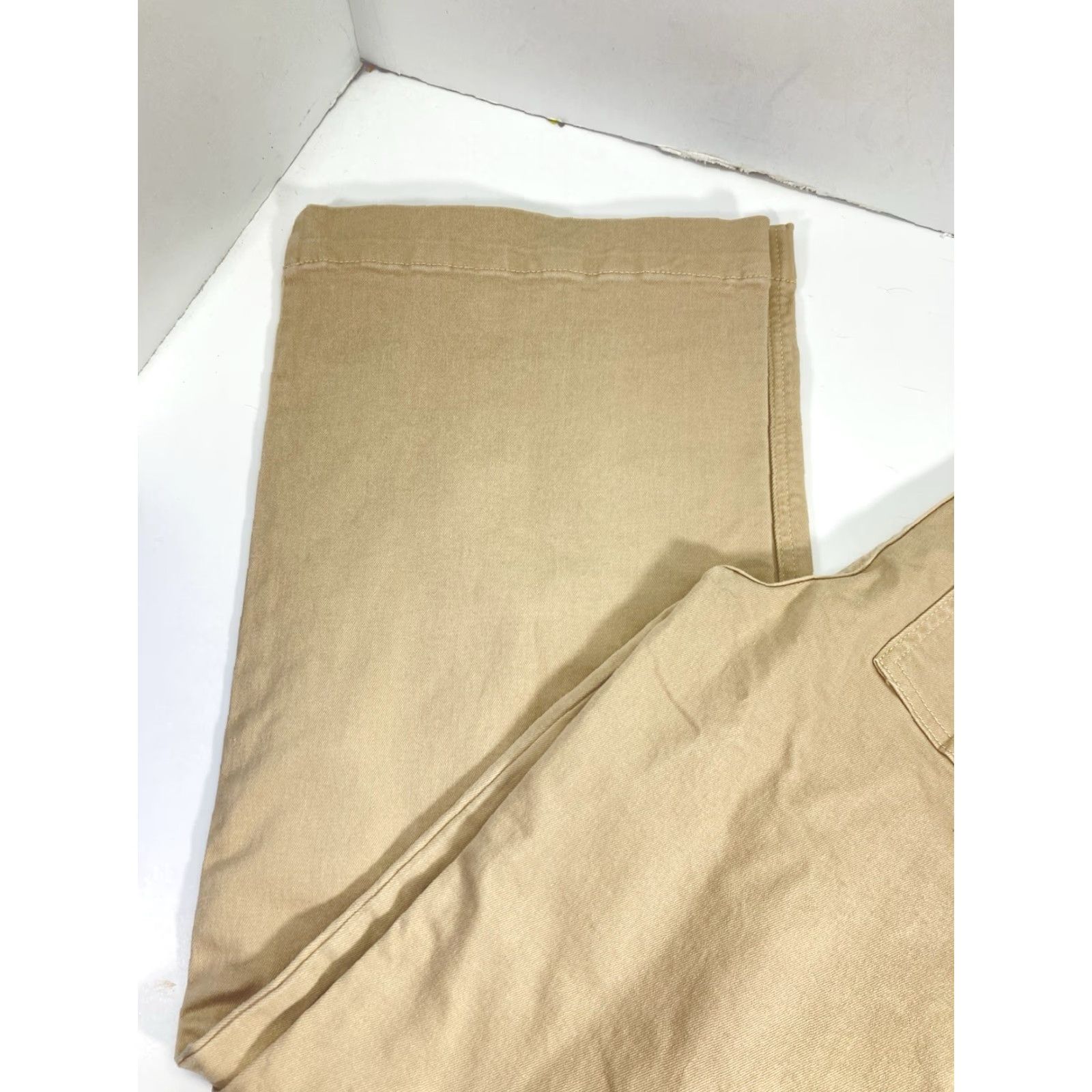 Nine West Nine West Wide Leg Pants Women Sz 4 30X32 Beige Khaki Stretch Cotton Blend NWT Size 27" / US 4 / IT 40 - 3 Thumbnail