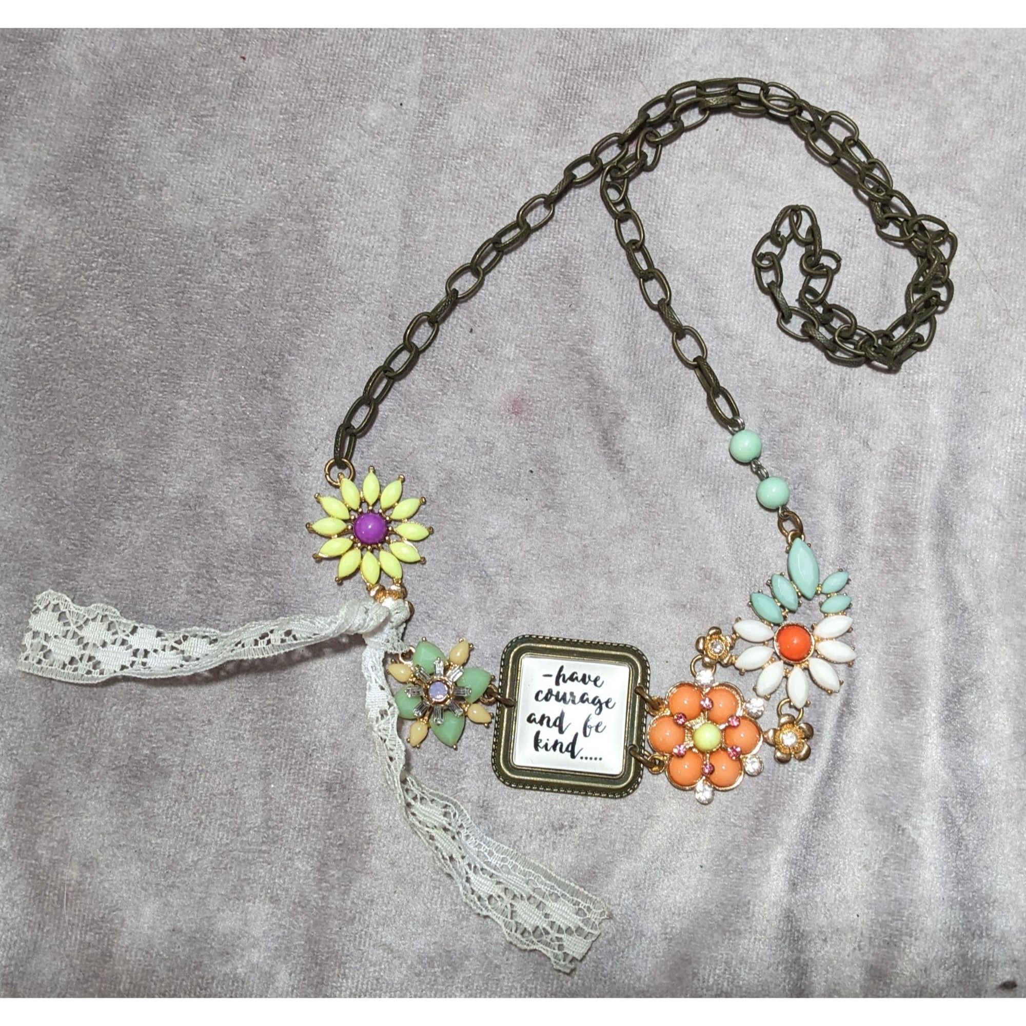 Other Cottagecore Floral Bow Affirmation Necklace Size ONE SIZE - 7 Thumbnail