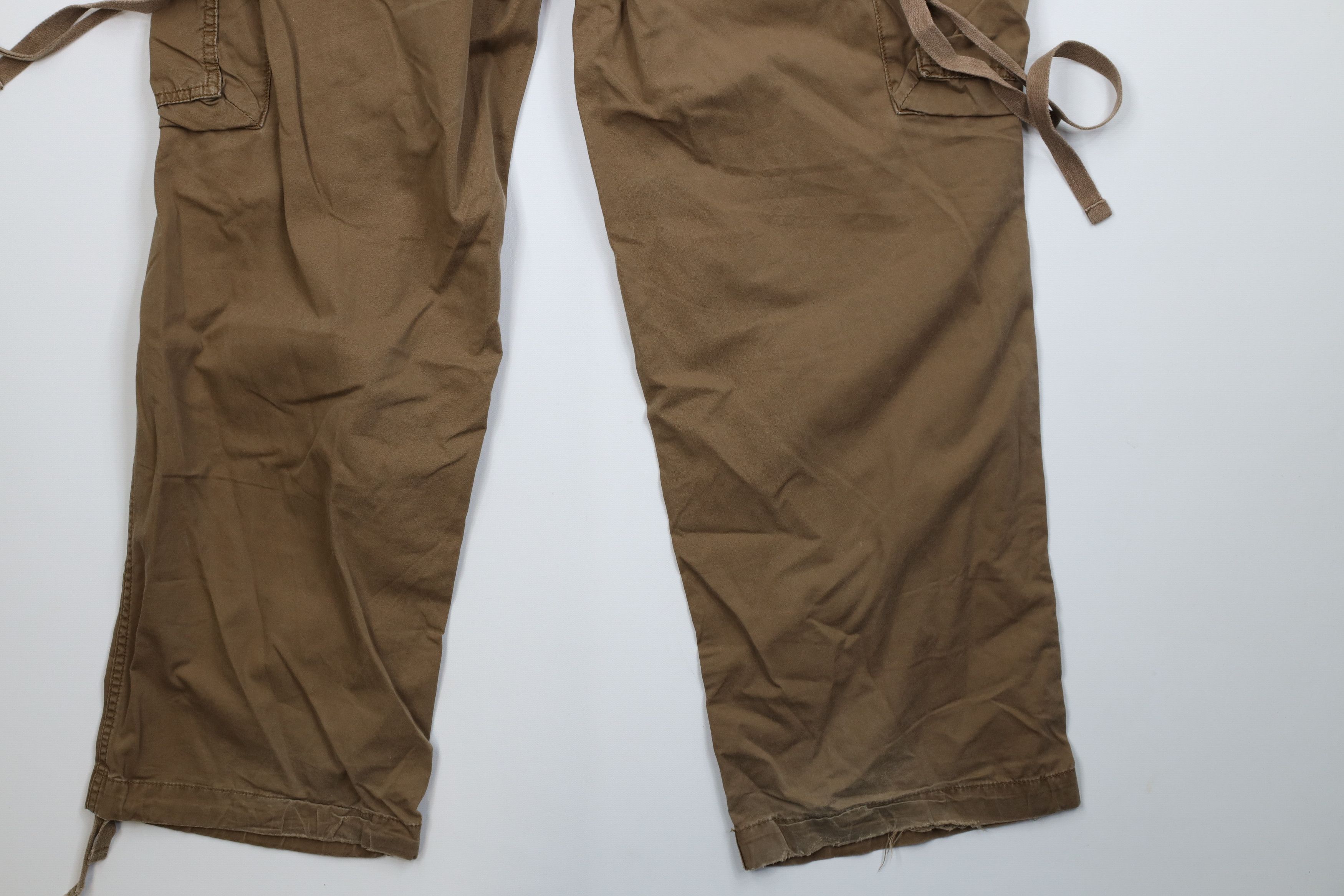 Aeropostale Vintage 90s Y2K Aeropostale Wide Leg Cargo Pants Brown Size US 32 / EU 48 - 13 Thumbnail