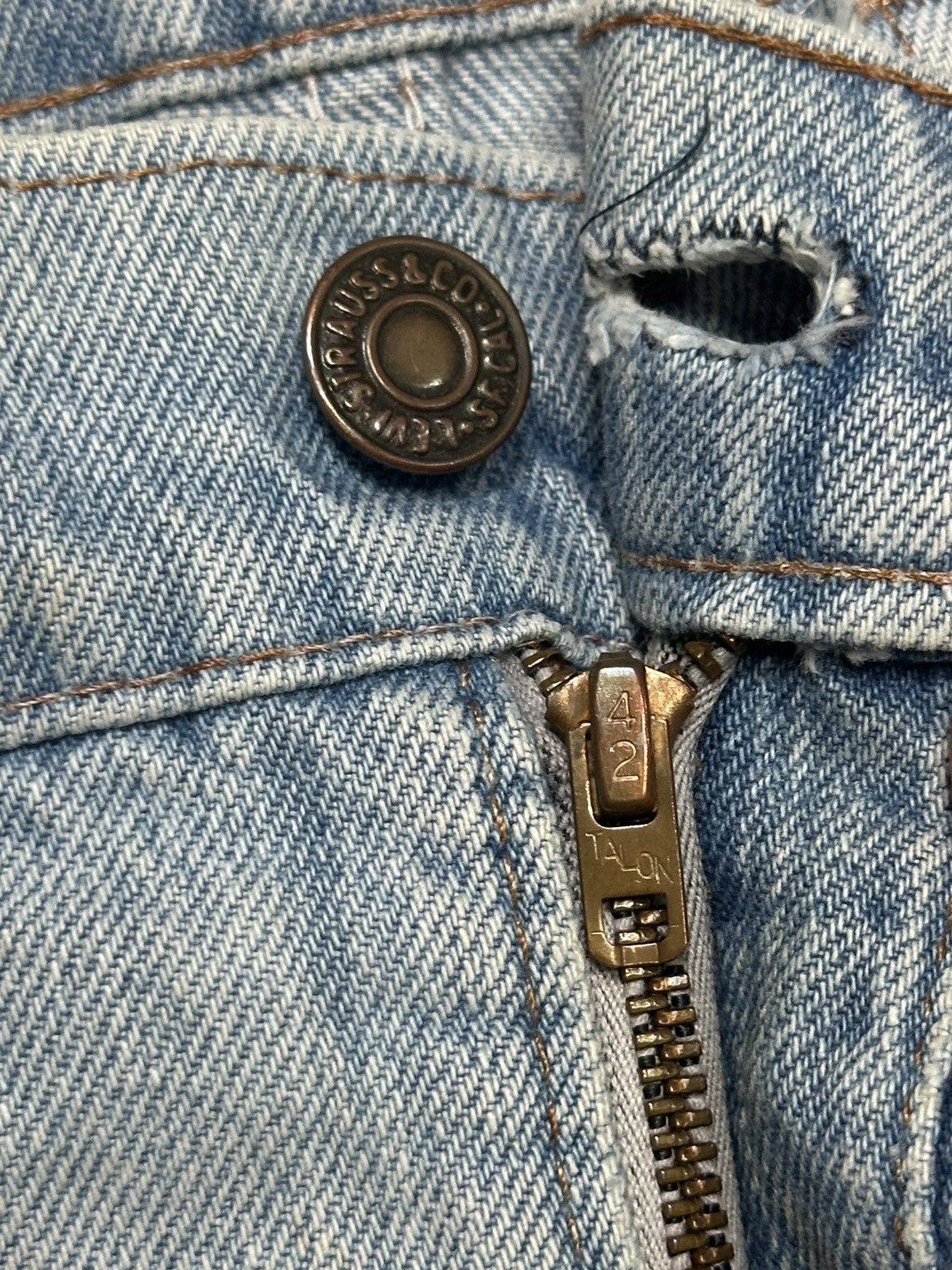 Levi's Vintage 70s Levi's 505 Straight-Leg Denim Jeans Light Wash Size US 33 - 13 Thumbnail