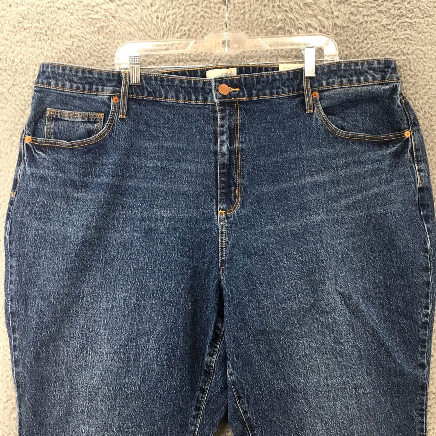 Vintage Universal Thread Jeans Bootcut Womens 24W Blue Denim High Rise Zip NEW Size 42" / US 20 - 2 Thumbnail