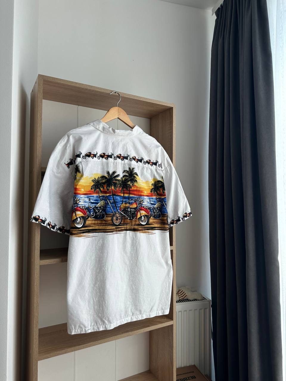 Japanese Brand × Vintage Vintage Ky’s Aloha Hawaiian Motorcycle White Shirt Size US XXL / EU 58 / 5 - 13 Thumbnail