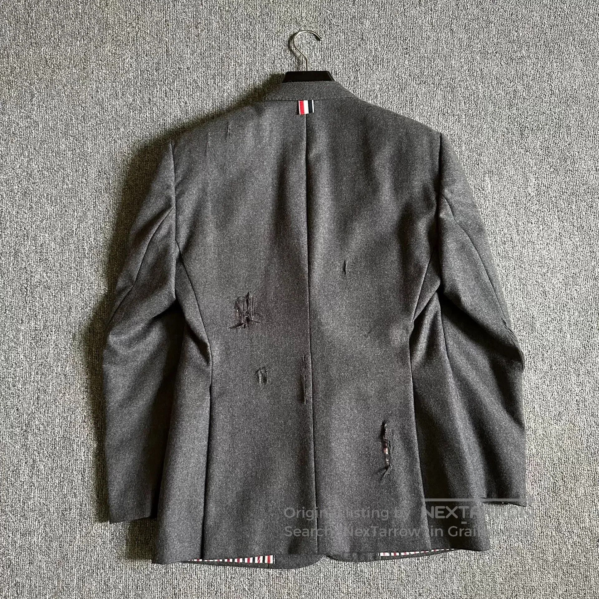 Thom Browne Thom Browne Distressed Wool Blazer. Size US S / EU 44-46 / 1 - 4 Thumbnail