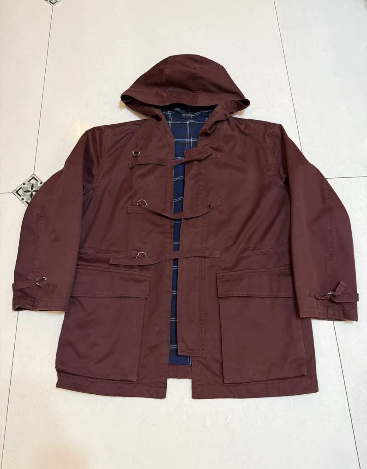 Issey Miyake Issey Miyake Issey Sports Belted Plaid Coat Size US L / EU 52-54 / 3 - 1 Thumbnail