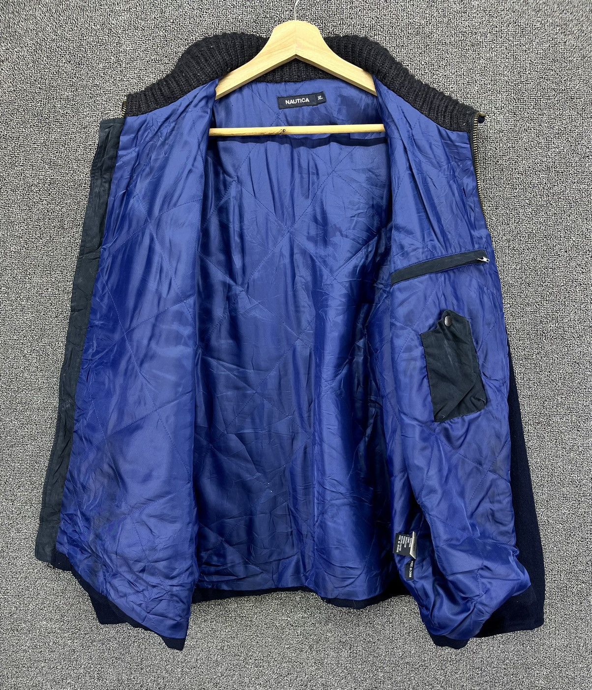 Nautica Vintage Nautica Navy Blue Wool Jacket Size US XL / EU 56 / 4 - 6 Thumbnail