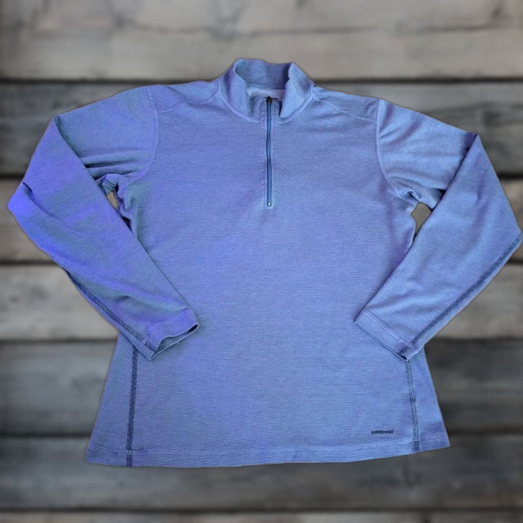 Patagonia Patagonia Capilene Baselayer Pullover L Blue Quarter Zip Women Size L / US 10 / IT 46 - 1 Thumbnail