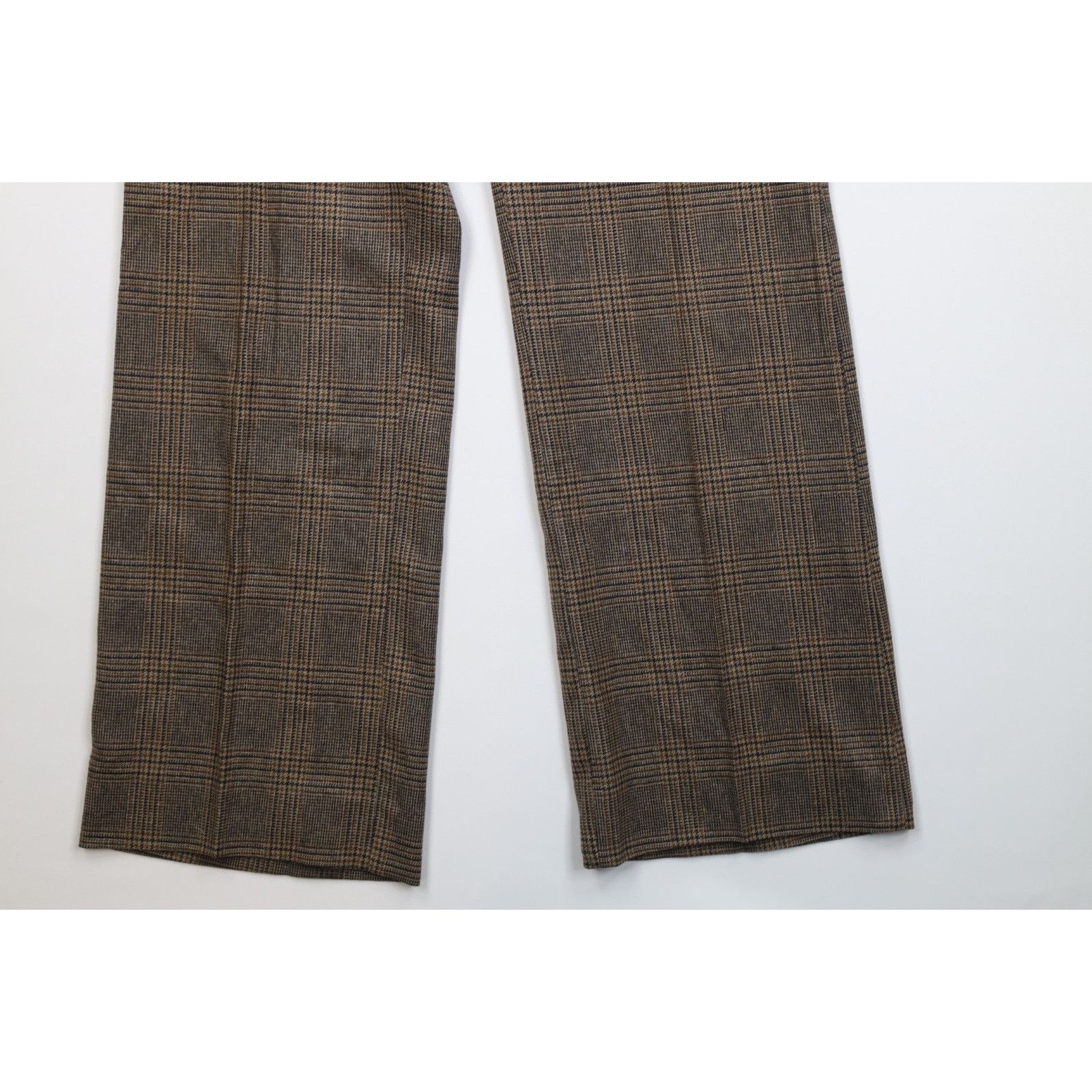 Vintage Vintage 70s Heavy Wool Houndstooth 3 Piece Suit Wedding Size 42L - 12 Thumbnail