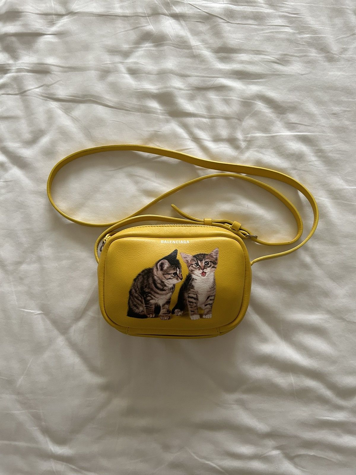 image of Balenciaga Kitten Bag in Yellow, Men's