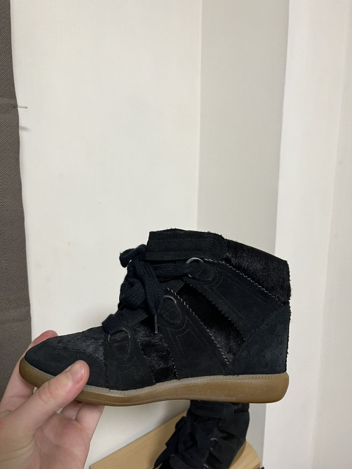 Isabel Marant × Vintage Isabel Marant Pony Hair High Top Sneakers Size US 7 / IT 37 - 5 Thumbnail
