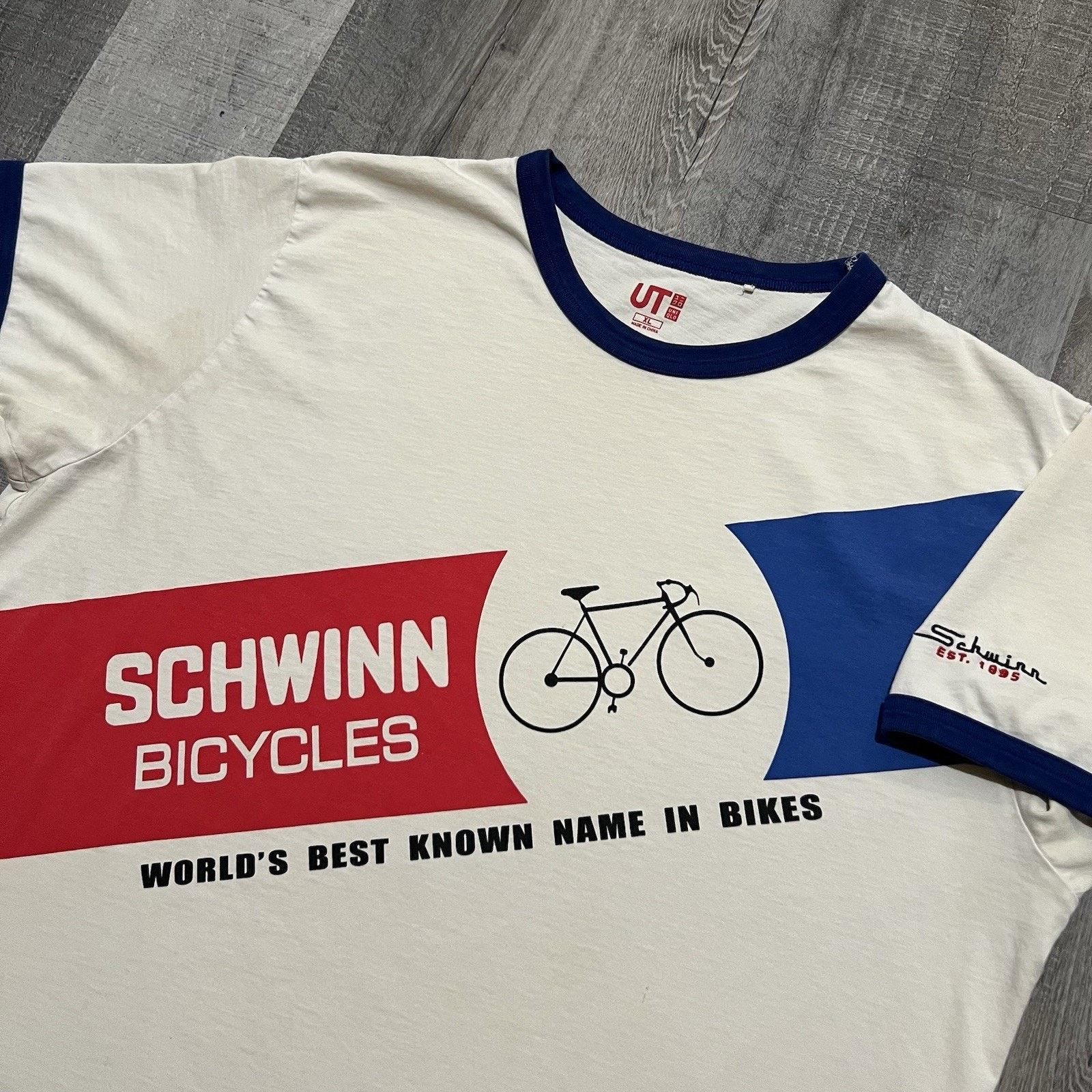 Uniqlo Uniqlo X Schwinn Bicycles UT Ringer T Shirt XL Bike Cycling Size US XL / EU 56 / 4 - 3 Thumbnail