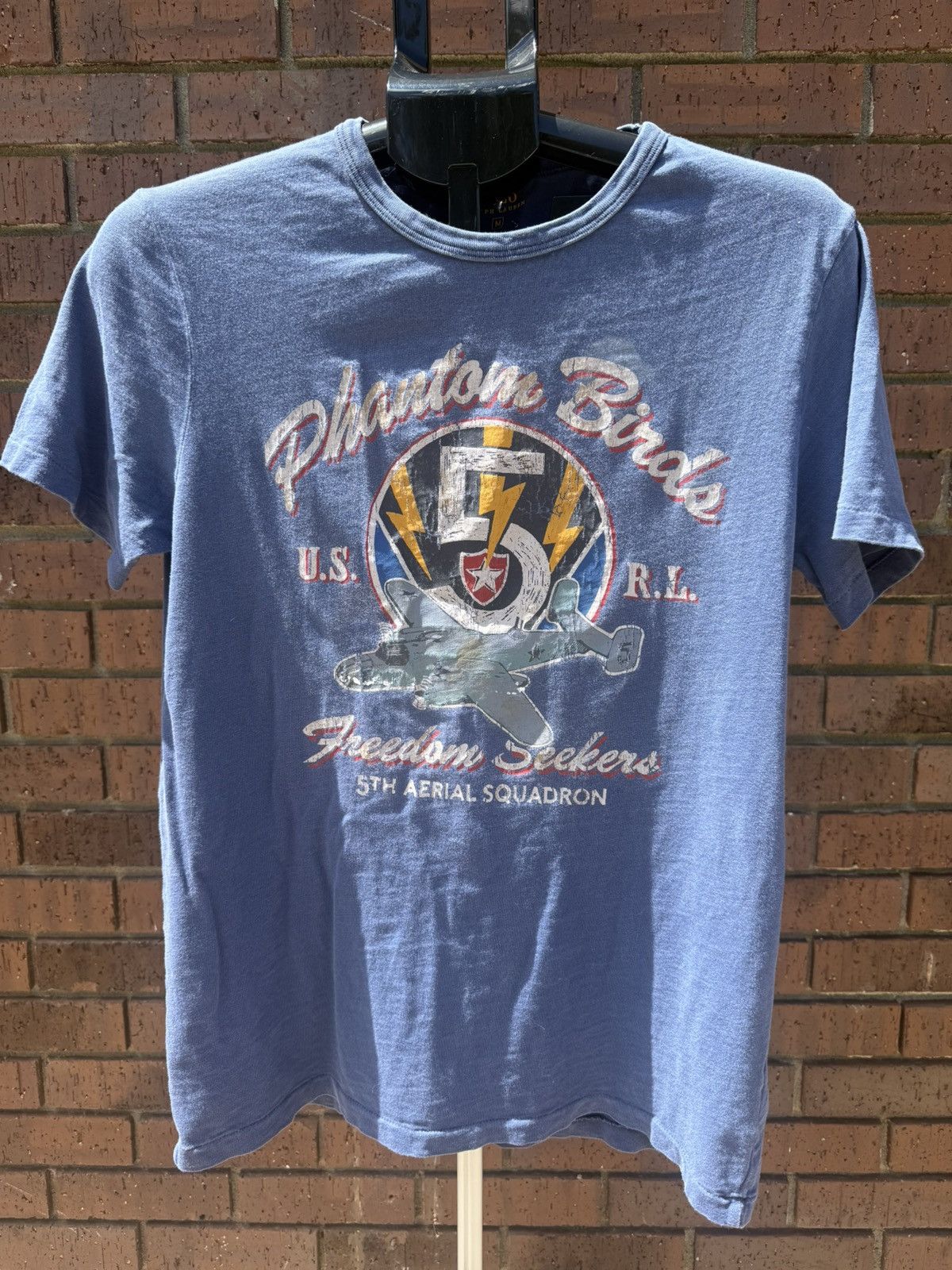Polo Ralph Lauren VTG Polo Ralph Lauren Phantom Birds T Shirt Single Stitch Size US M / EU 48-50 / 2 - 1 Thumbnail