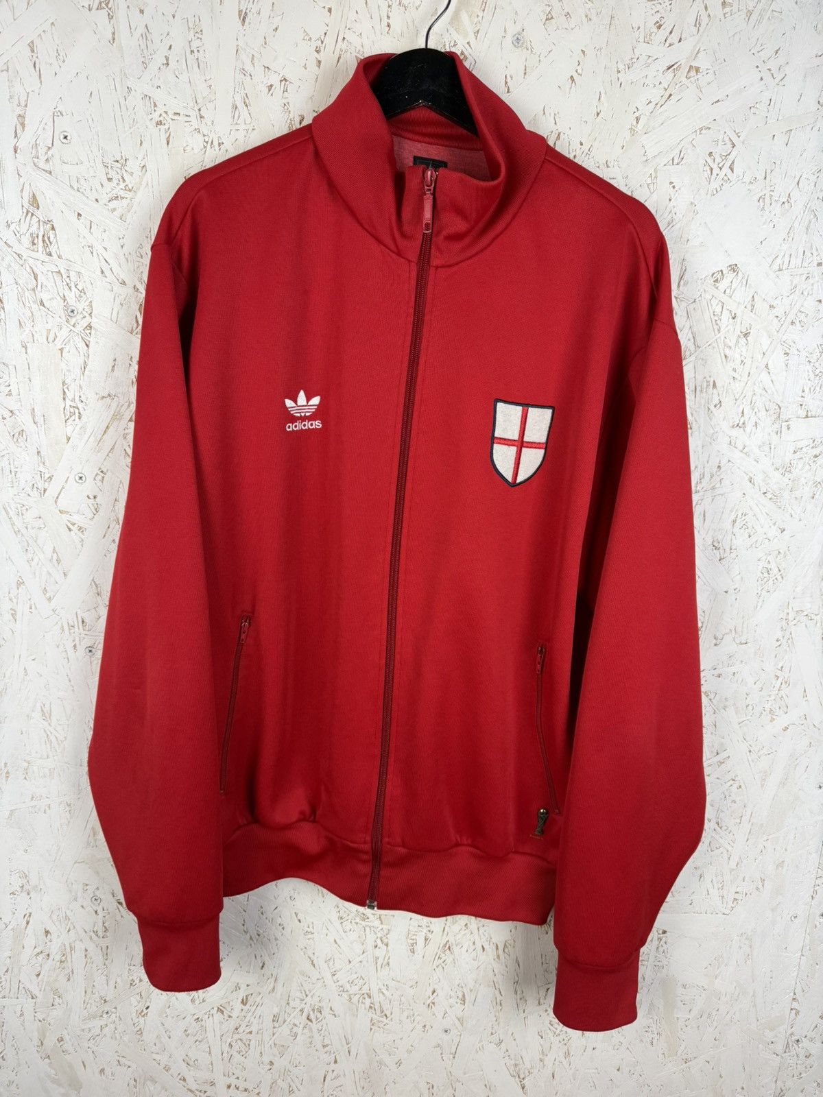 Adidas 2006 Adidas England 1974 Reissue World Cup Track Top Red XL Size US XL / EU 56 / 4 - 1 Thumbnail