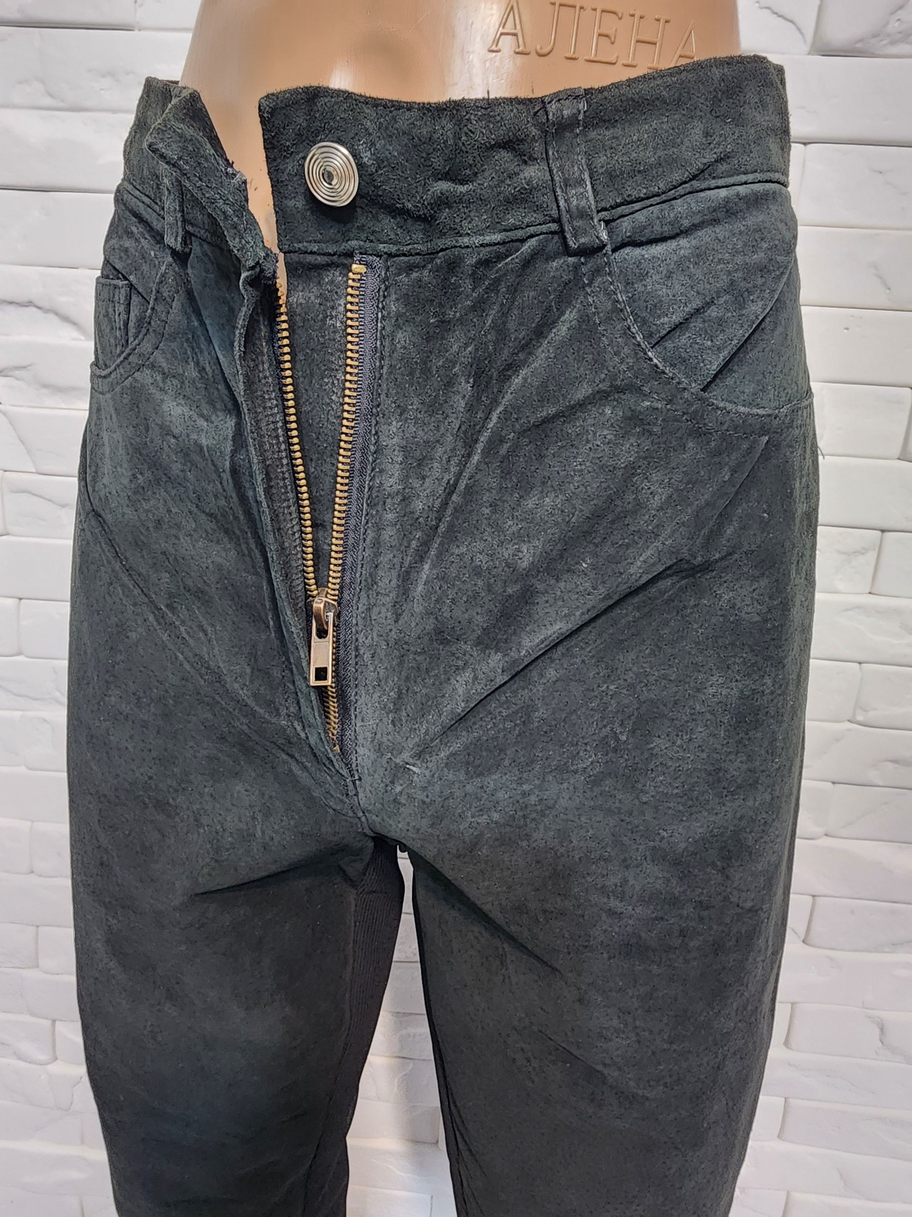 Genuine Leather Black Women's Leather Pants: Size 30" / US 8 / IT 44 - 4 Thumbnail