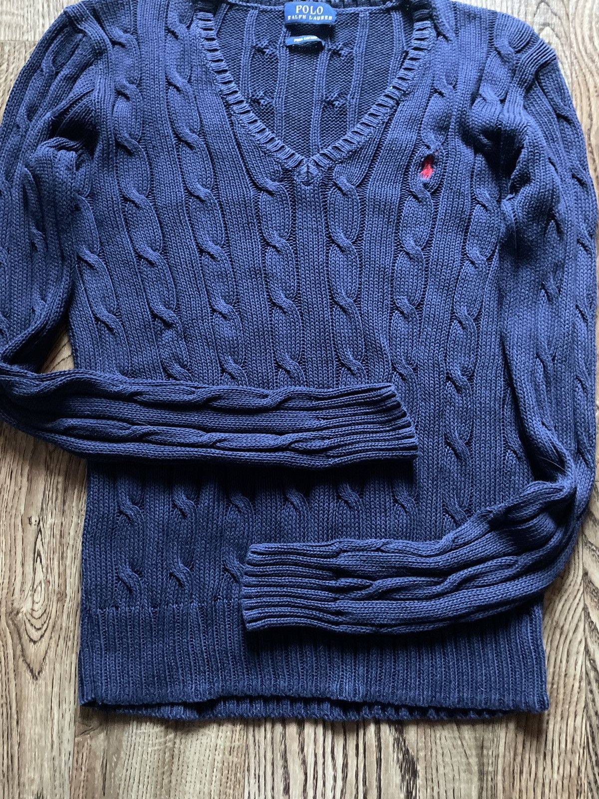 Polo Ralph Lauren Polo Ralph Lauren sweater Knitted vintage 90s V-neck Size M / US 6-8 / IT 42-44 - 3 Thumbnail