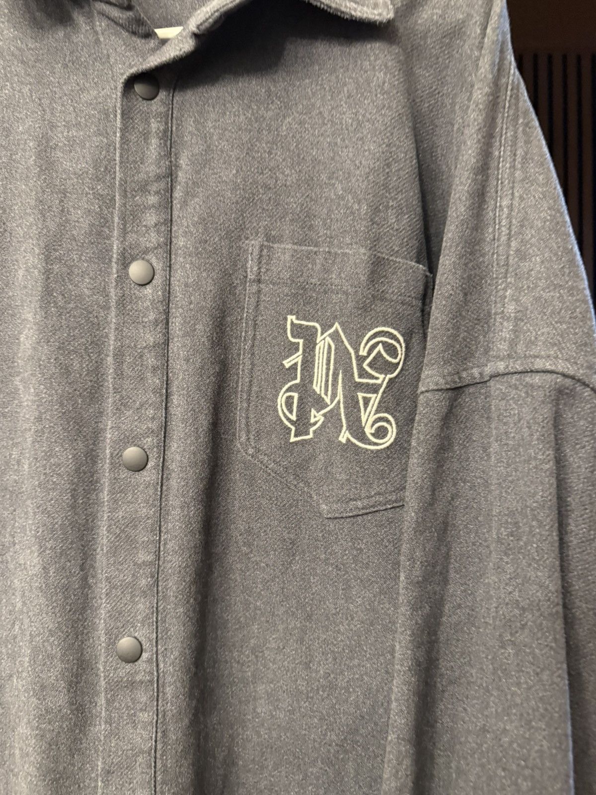 Palm Angels Palm Angels Monogram Cotton Gray Jacket Size Large 52 EU Size US L / EU 52-54 / 3 - 2 Thumbnail