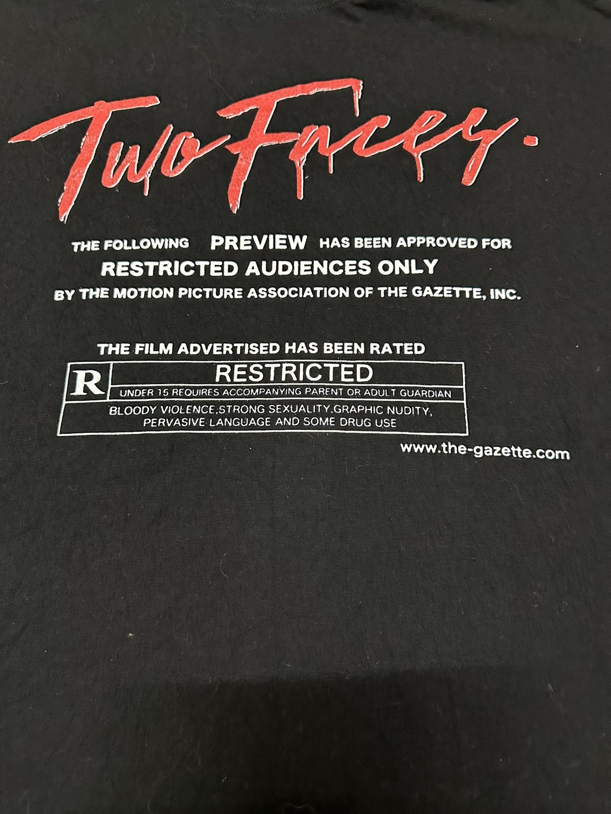 Vintage The Gazette two facey movie tee Size US L / EU 52-54 / 3 - 6 Thumbnail