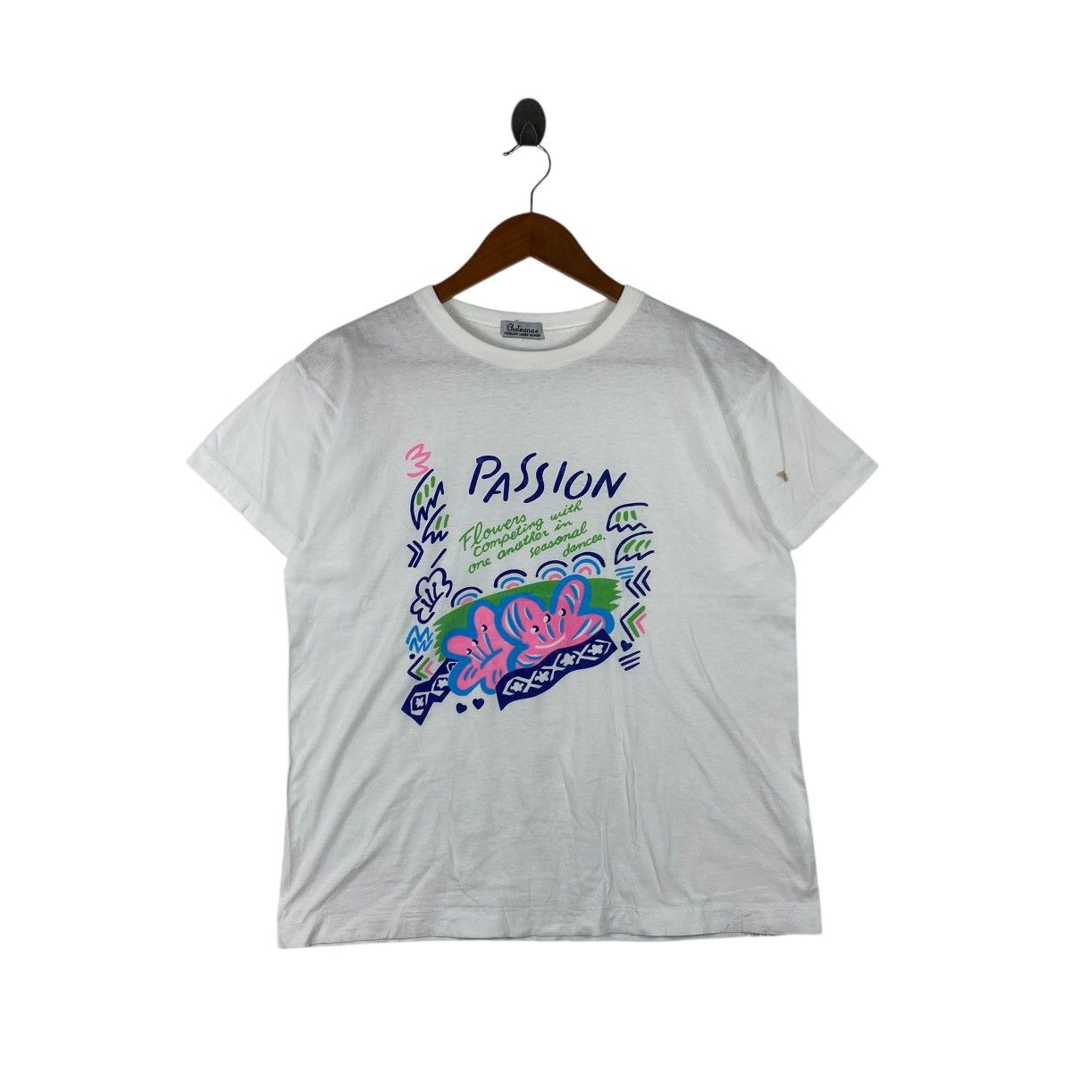Vintage Vintage 90’ CHATEANA JAPAN PASSION Flowers Dances Tee Shirt Size L / US 10 / IT 46 - 1 Thumbnail