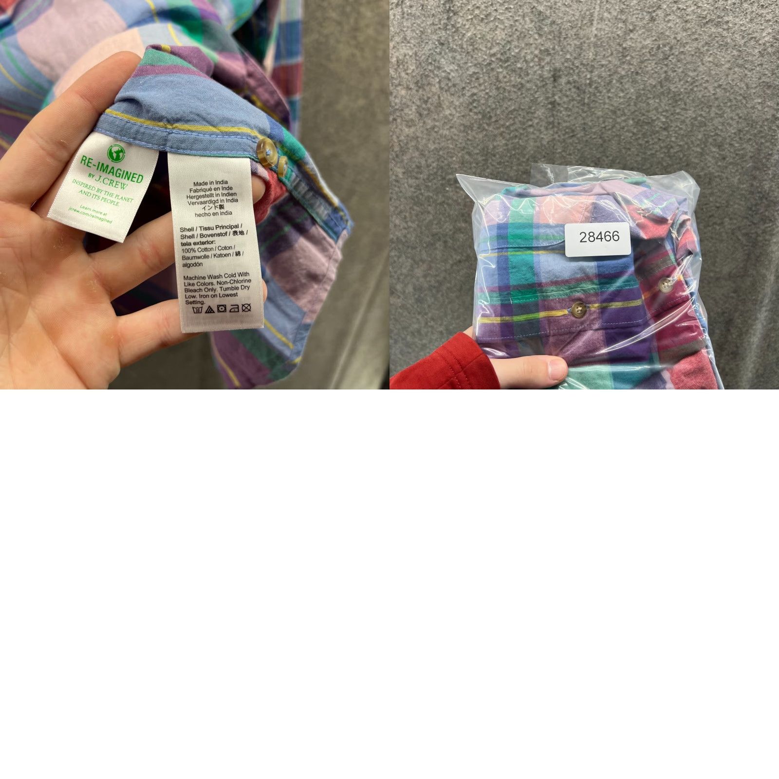 J.Crew VINTAGE J.CREW Shirt Mens M Blue Pink Madras Plaid Button Up Classic Fit Preppy Decade: 2000s? Size US M / EU 48-50 / 2 - 9 Thumbnail