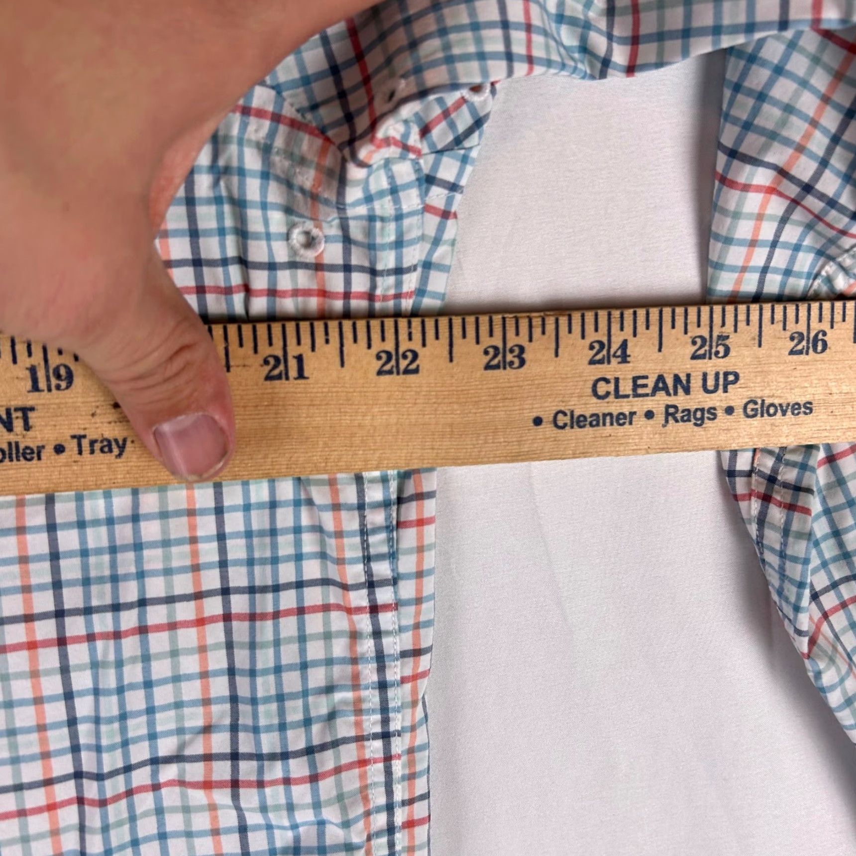 Southern Tide Southern Tide Intercoastal Shirt Mens Medium Blue Orange Plaid Performance 9136 Size US M / EU 48-50 / 2 - 5 Thumbnail
