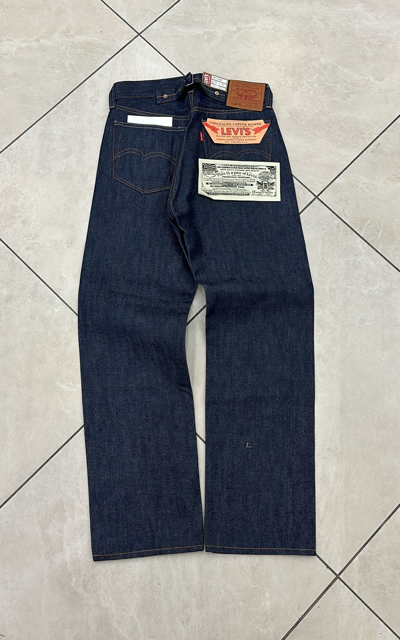 Levi's Vintage Clothing LVC Levi's Vintage Clothing 1937 501XX BigE Selvedge Jeans Size US 30 / EU 46 - 2 Thumbnail