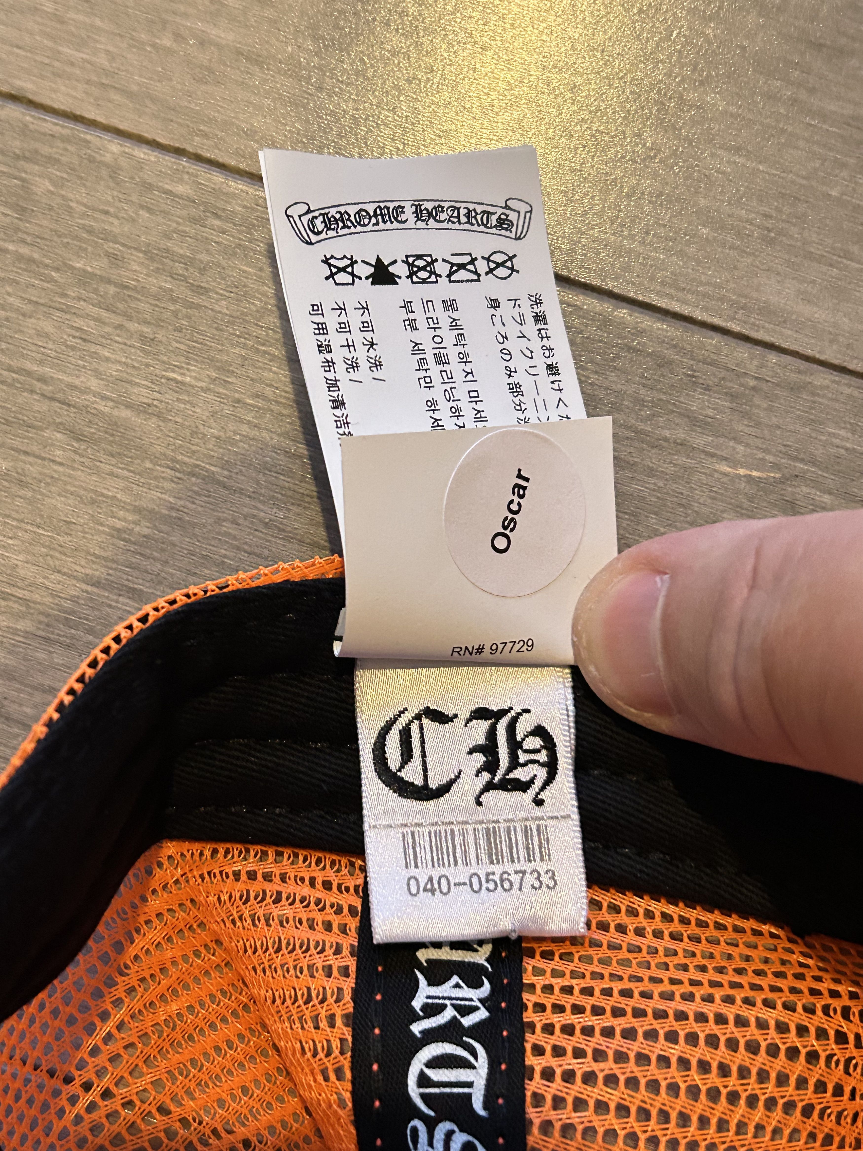 Chrome Hearts Chrome Hearts Cemetery Leather Patch Trucker Hat Orange Size ONE SIZE - 7 Thumbnail