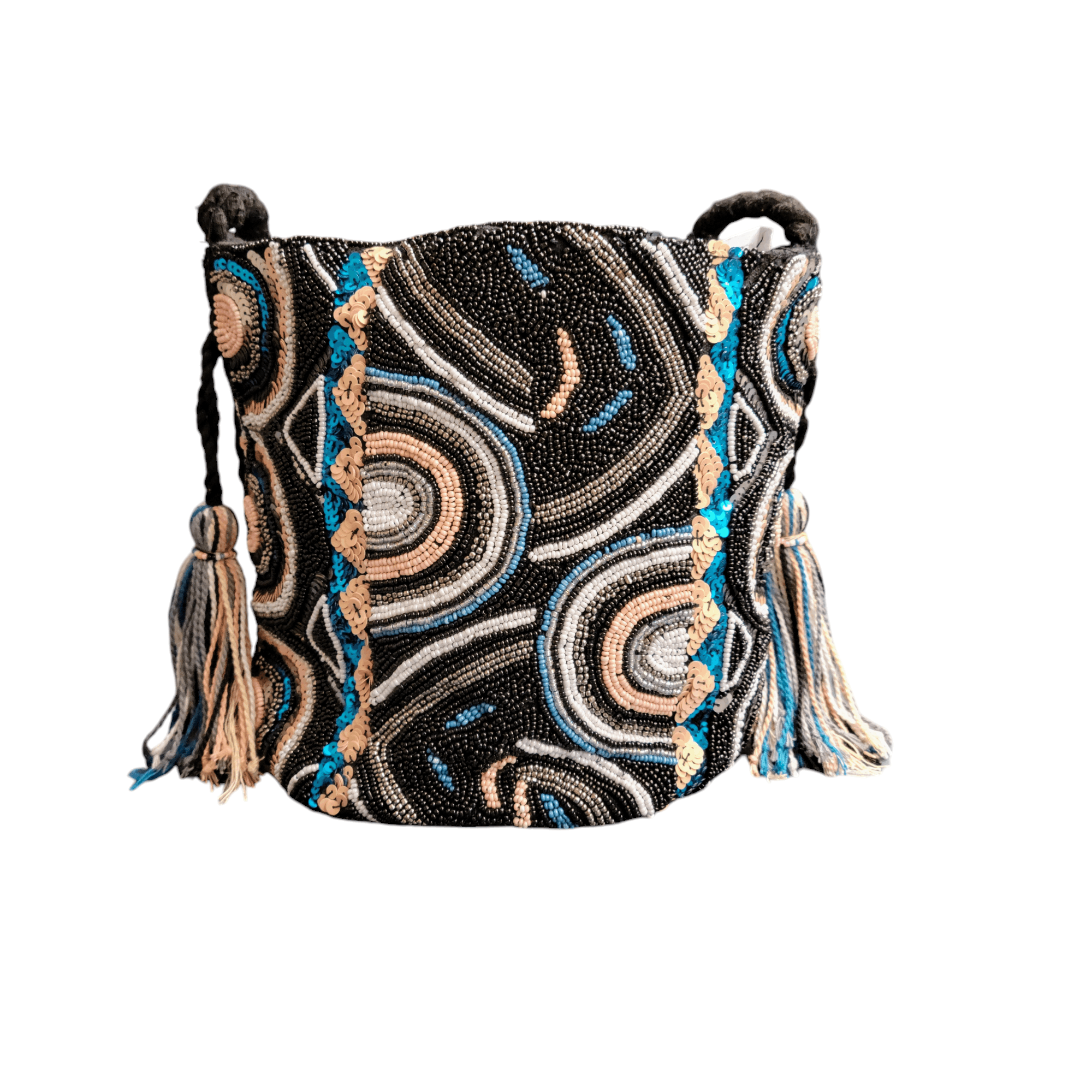 Sam Edelman Sam Edelman Multi Color Beaded Bucket Bag Crossbody Size ONE SIZE - 9 Thumbnail