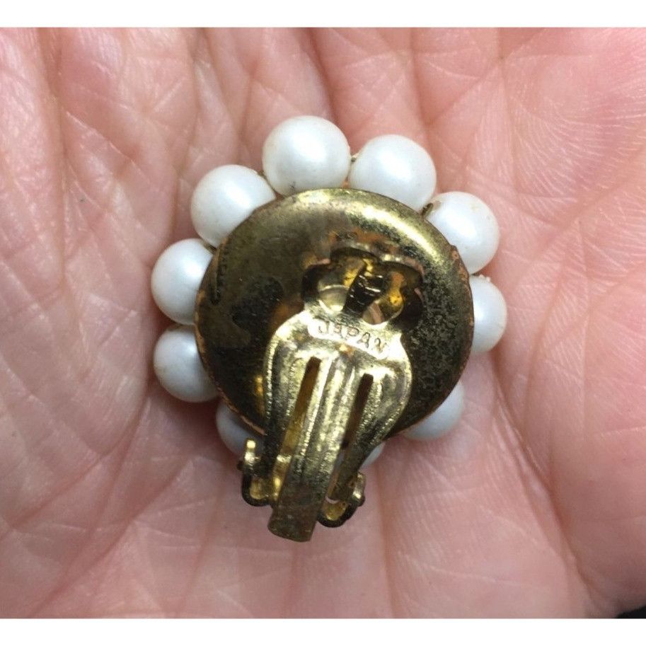 Other Vintage Women's White, Blue and Gold Tone Beaded Flower Shap Size ONE SIZE - 5 Thumbnail