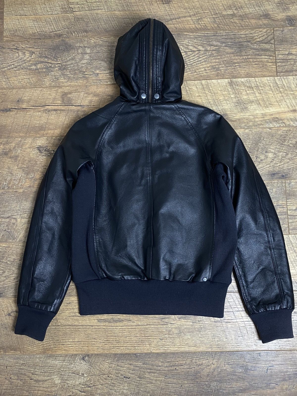 Puma Puma Archive "Clyde" Leather Hooded Jacket Rare Futuristic Size L / US 10 / IT 46 - 4 Thumbnail