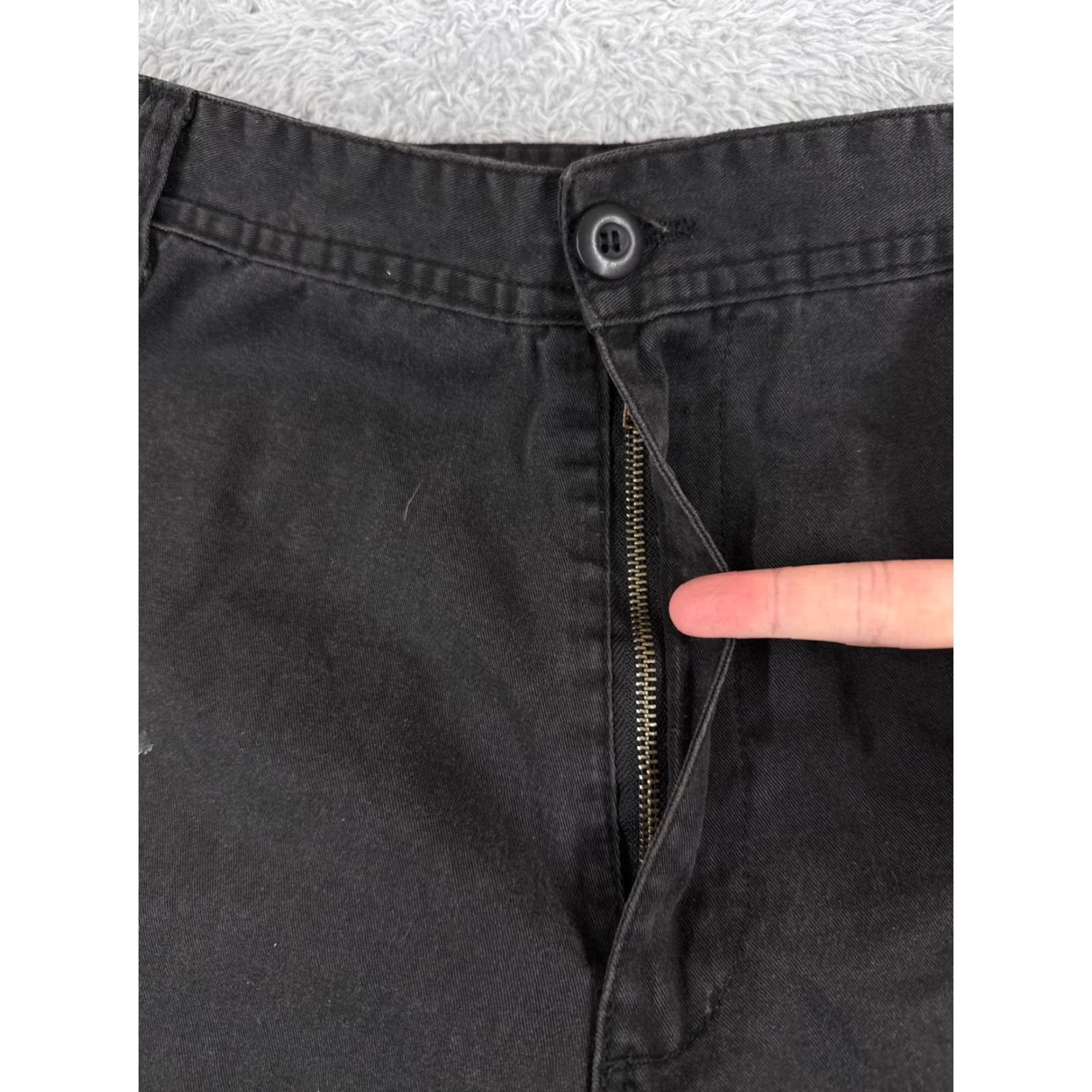 Vintage Men's Tactical Pants Cargo Pants Adult XL Black Canvas Stretch Pockets 30in Inseam, Regular Fit, Button Accents, Workwear/Outdoor, Americana Theme Size US 36 / EU 52 - 5 Thumbnail