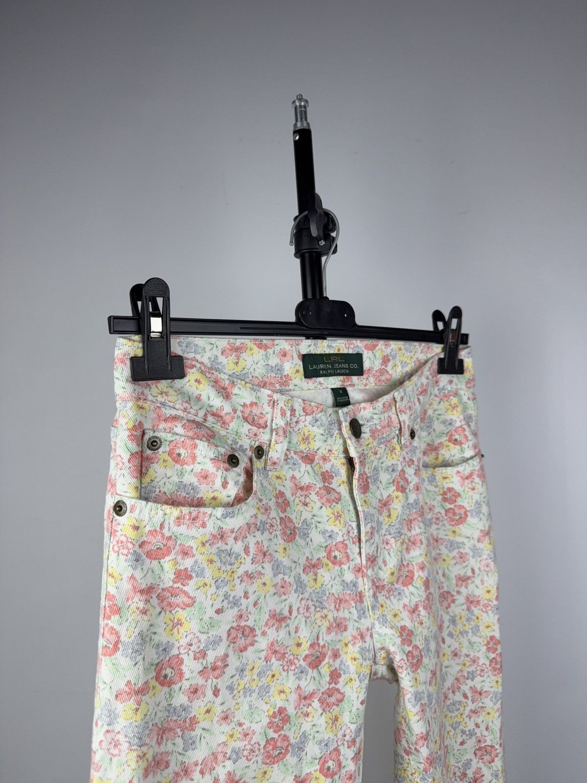 Ralph Lauren Luxury 00s Ralph Lauren LRL Floral Jeans Y2K Vintage Pants Size 27" / US 4 / IT 40 - 4 Thumbnail