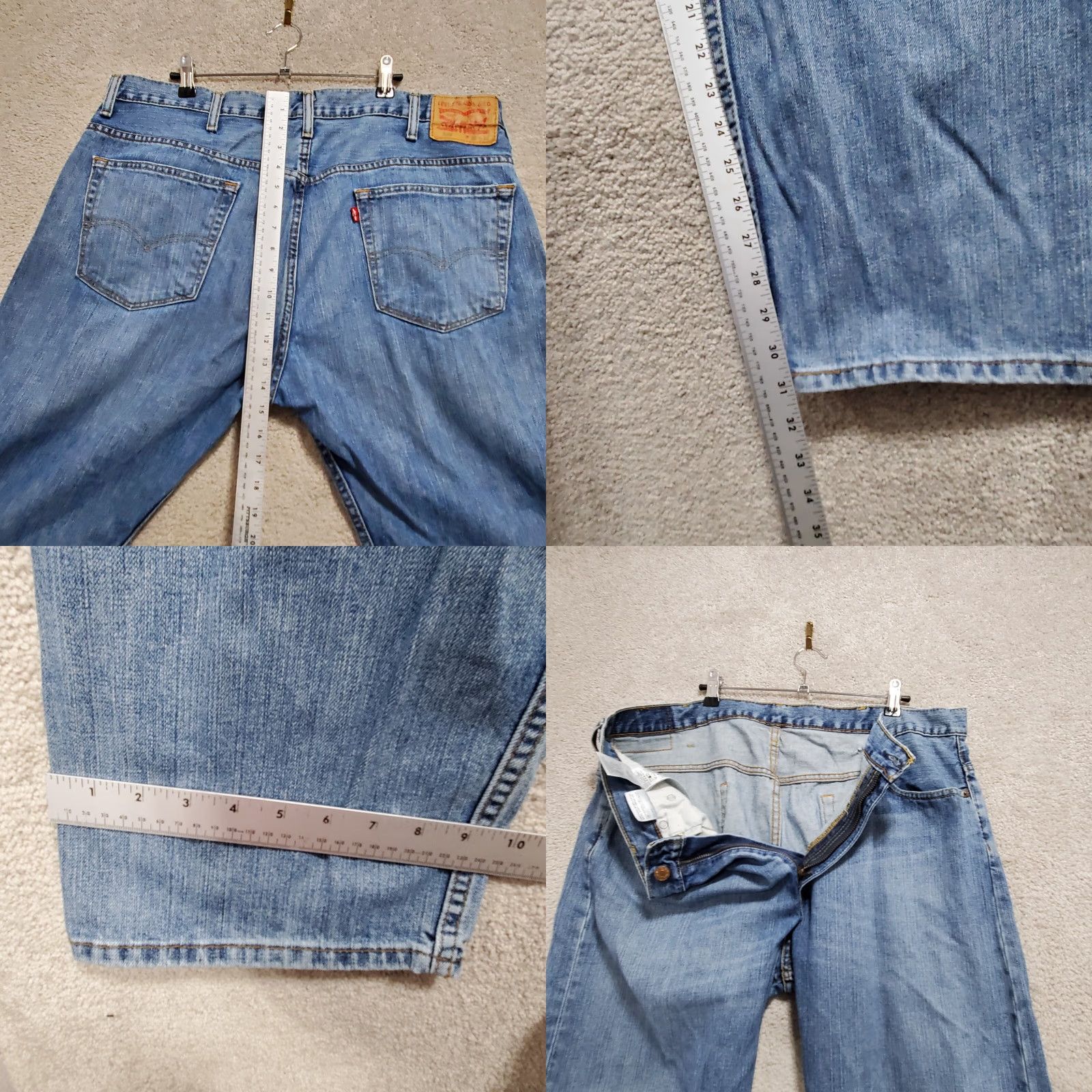 Levi's Levi's Jeans Men 38 X 32 Blue Denim 100% Cotton 5-Pockets Straight Leg Rugged Jeans Mens Regular Blue 5-Pocket Denim Straight Jeans Size US 38 / EU 54 - 10 Thumbnail