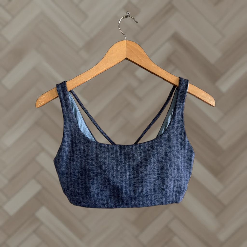 Athleta Athleta Sports Bra Womens M Blue Racerback Size ONE SIZE - 1 Thumbnail