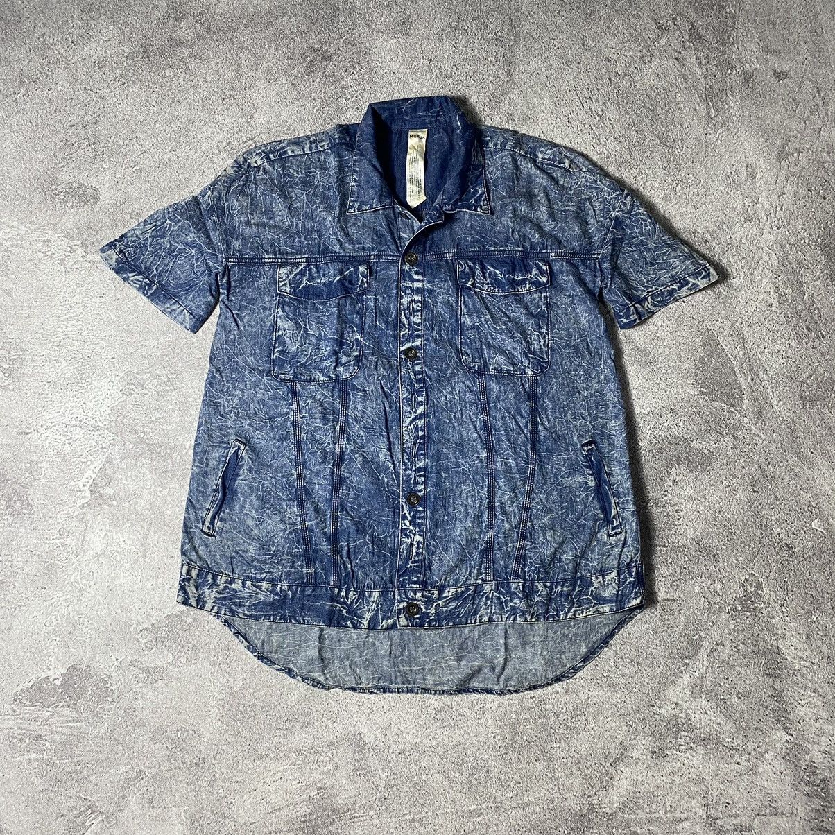 Bleach × Japanese Brand × Vintage Vintage Western Denim Button Up Murua Acid Wash Size US L / EU 52-54 / 3 - 1 Thumbnail
