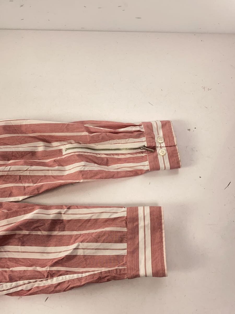 Undercover Stripe Cotton Long Sleeve Shirt Red