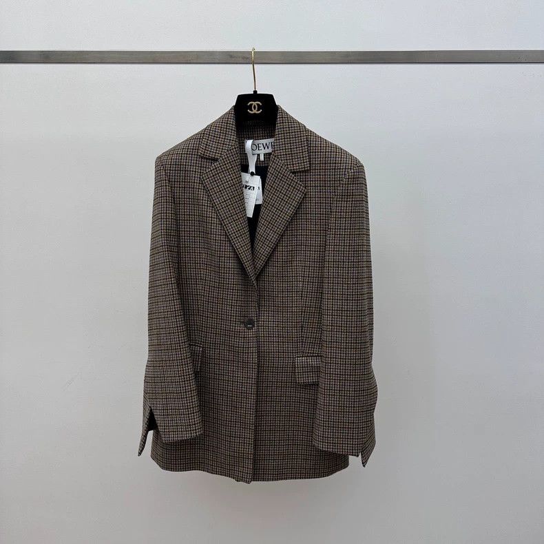 Loewe LOEWE A thousand bird checkered dress jacket Size XXS / US 00 / IT 34 - 2 Thumbnail