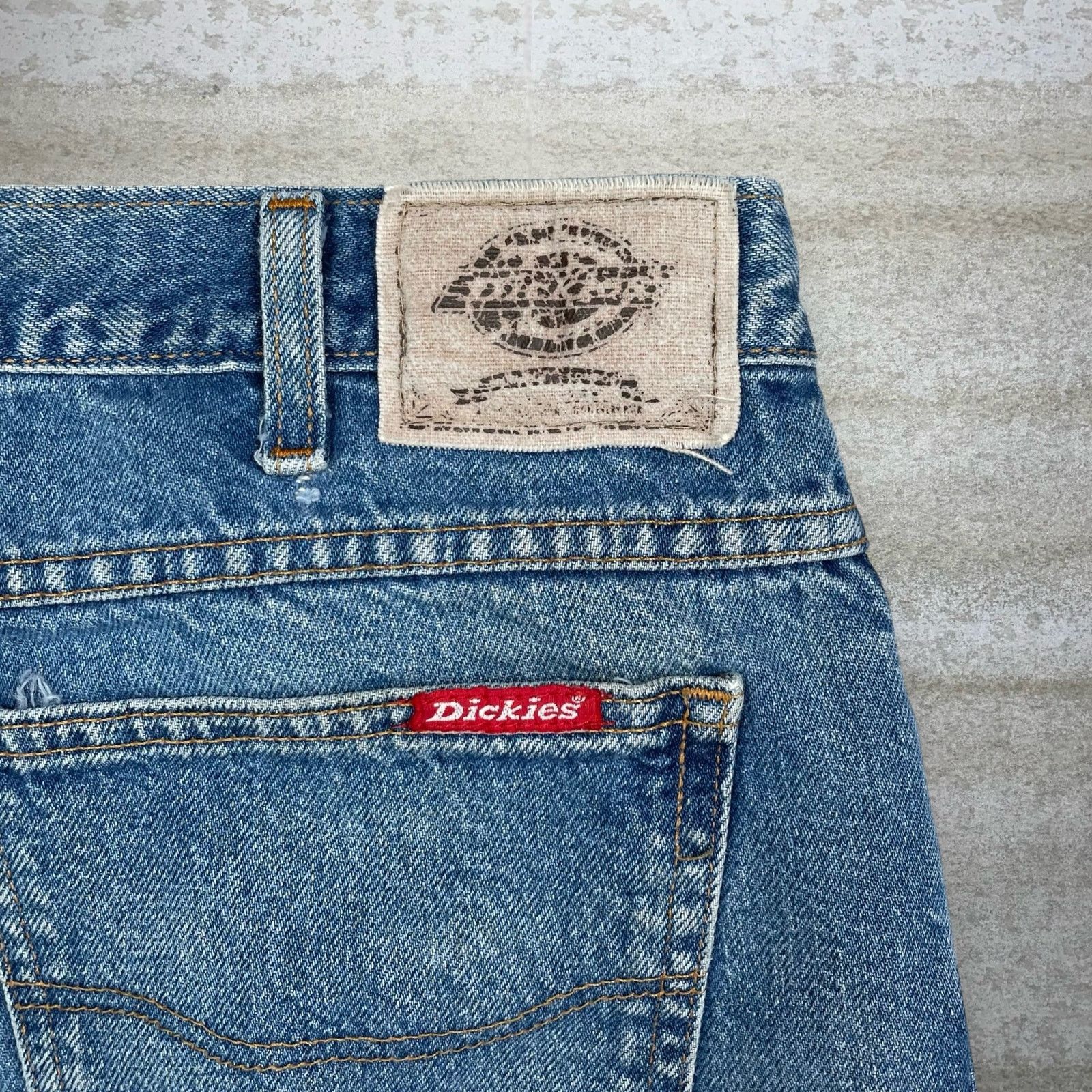 Dickies Vintage 90s Dickies Jeans 36x34 Relaxed Light Wash Work Wear Size US 36 / EU 52 - 3 Thumbnail