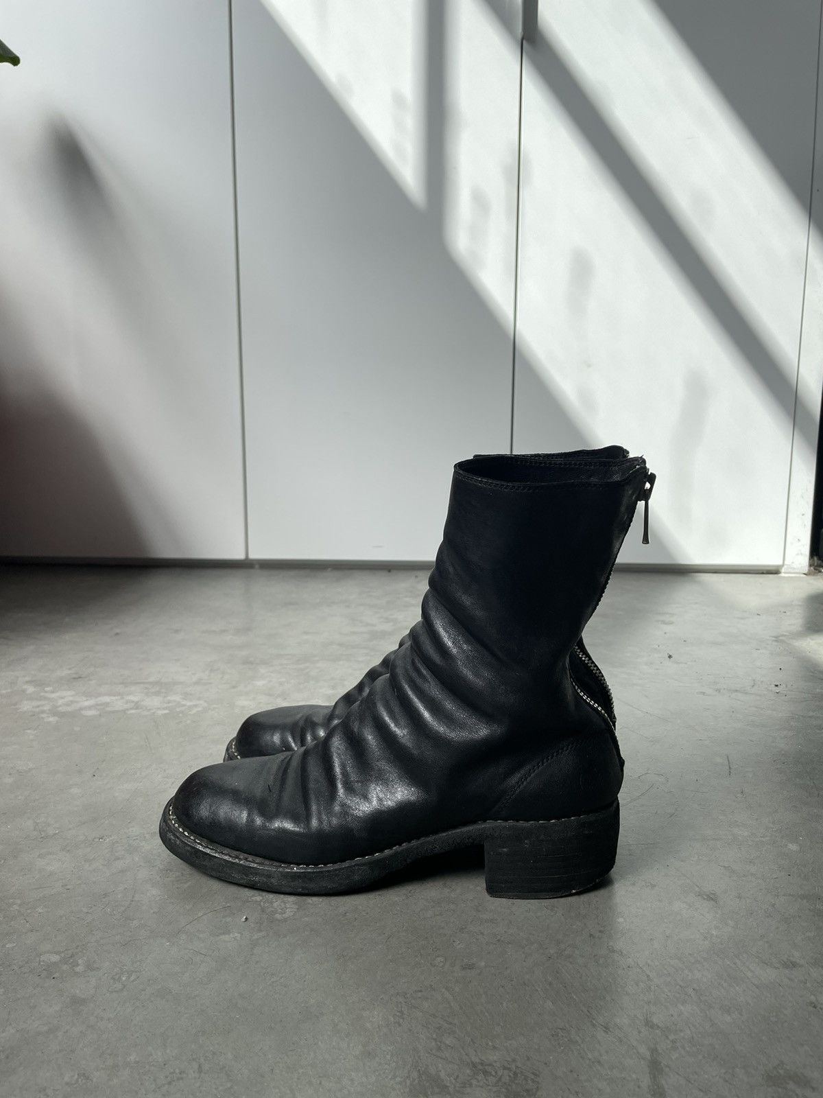 Guidi zipped ankle boots - Black