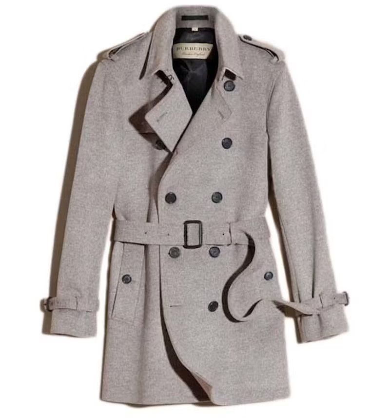 Burberry [Rare Material] Burberry Wool Cashmere Trench Coat Size US L / EU 52-54 / 3 - 1 Thumbnail