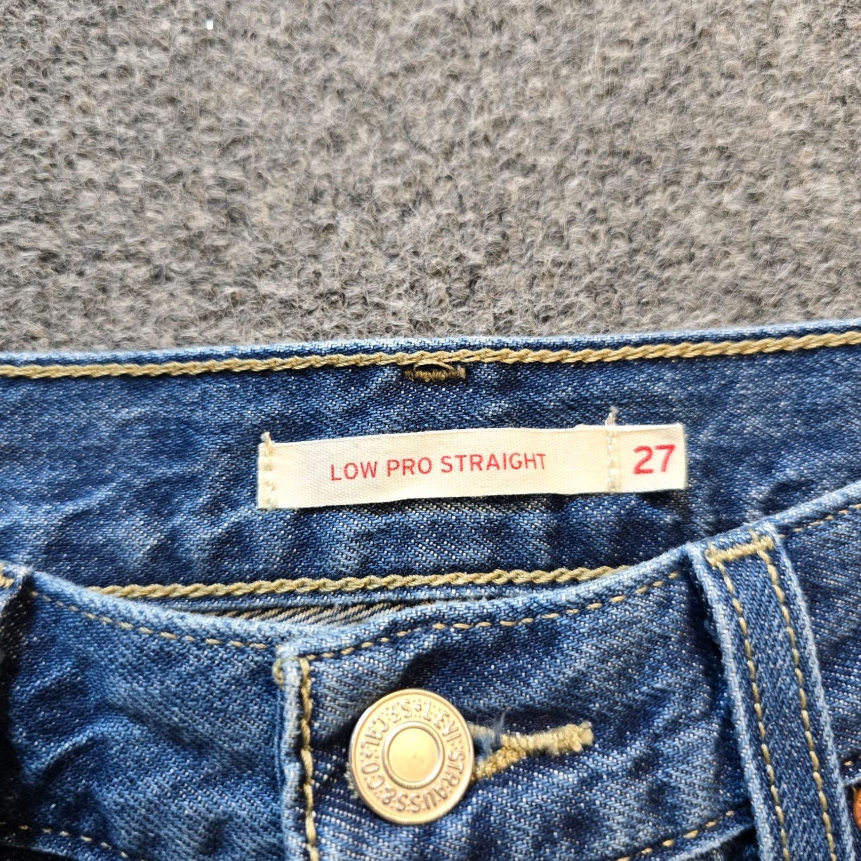 Levi's Levi's Jeans Womens Size 27 Blue Low Pro Straight Leg Distressed Casual Capsule Jeans Size 27" / US 4 / IT 40 - 4 Thumbnail