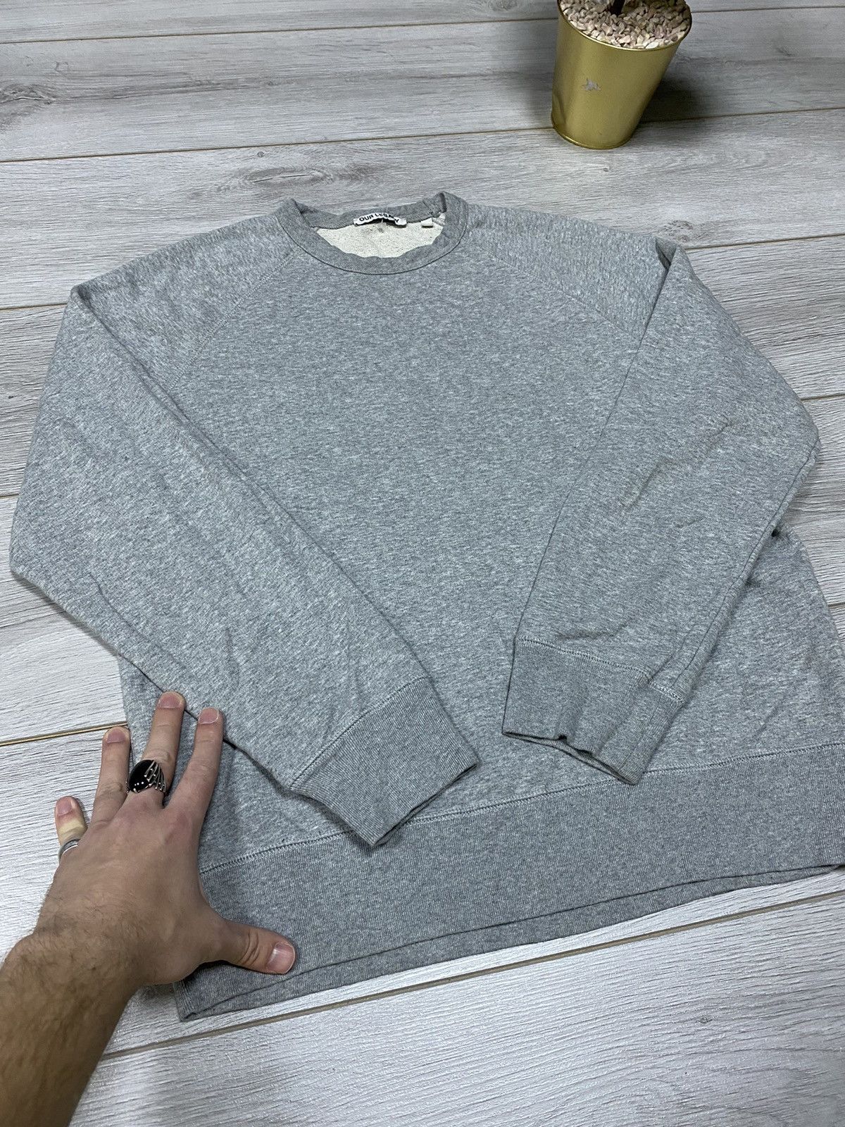 Our Legacy Our Legacy Great Sweat Grey Melange Loop Sweatshirt Size US M / EU 48-50 / 2 - 4 Thumbnail